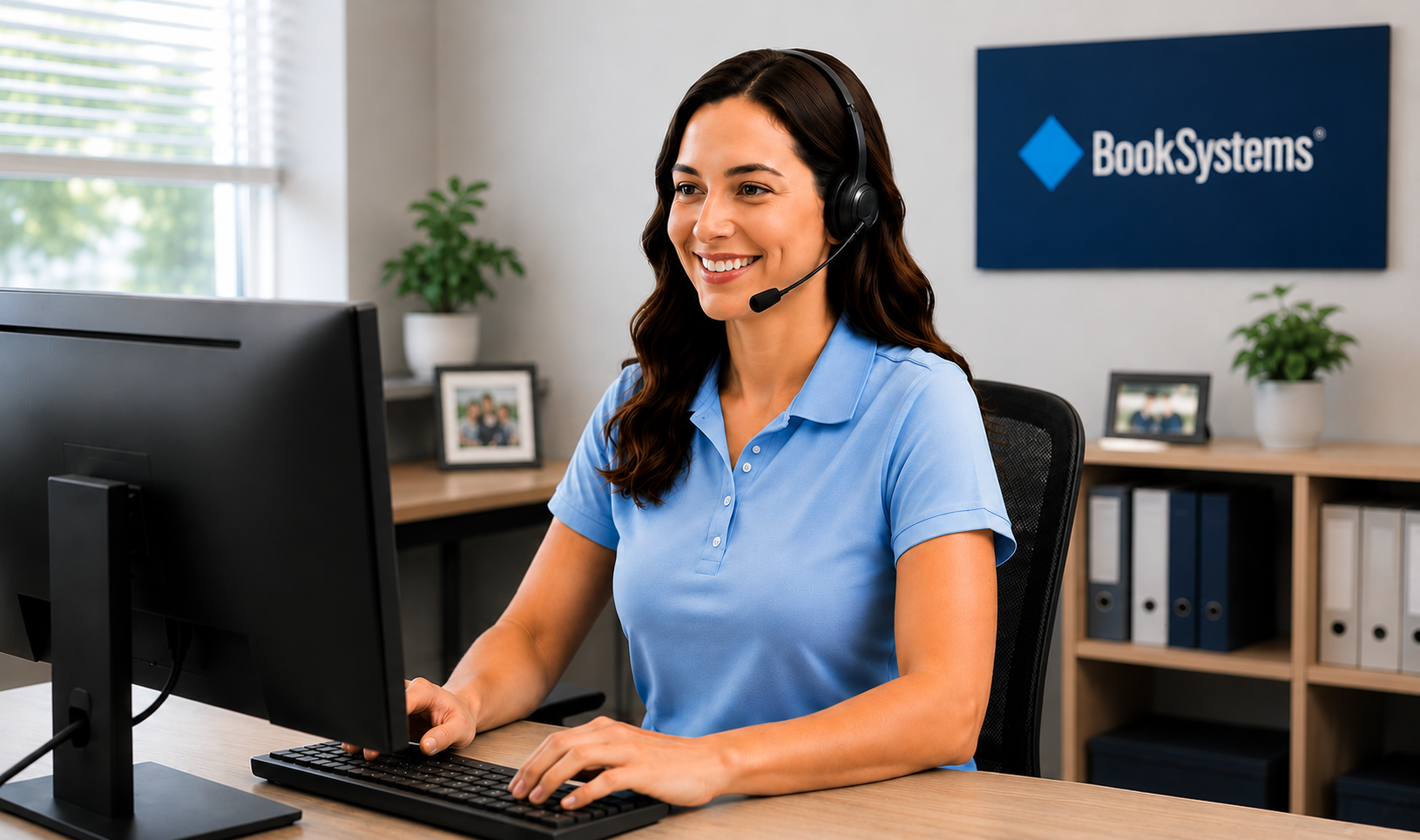 Book Systems support team member assisting a customer